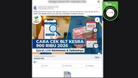 Cek Fakta: Tidak Benar Link Cara Cek BLT Kesra Periode Januari-Maret 2026