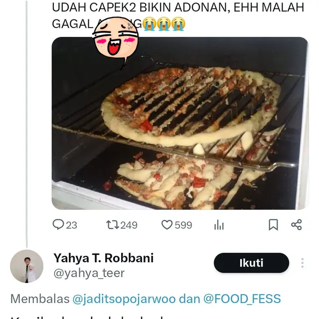 6 Potret Penampakan Makanan Gagal di Dalam Oven Ini Bikin Elus Dada