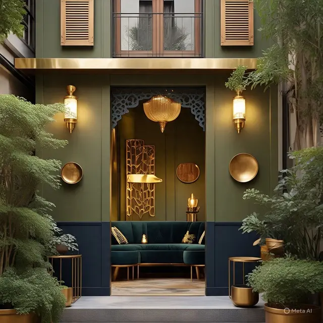 Inspirasi Cat Rumah Warna Hijau dan Biru