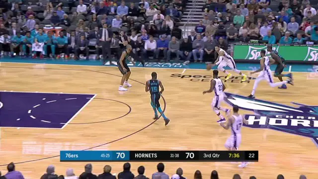 Cuplikan Pertandingan NBA : 76ers 118 vs Hornets 114