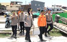 BPBD dan Polres Pelabuhan Perkuat Pengamanan Pulau Makassar Hadapi Musim Angin Barat