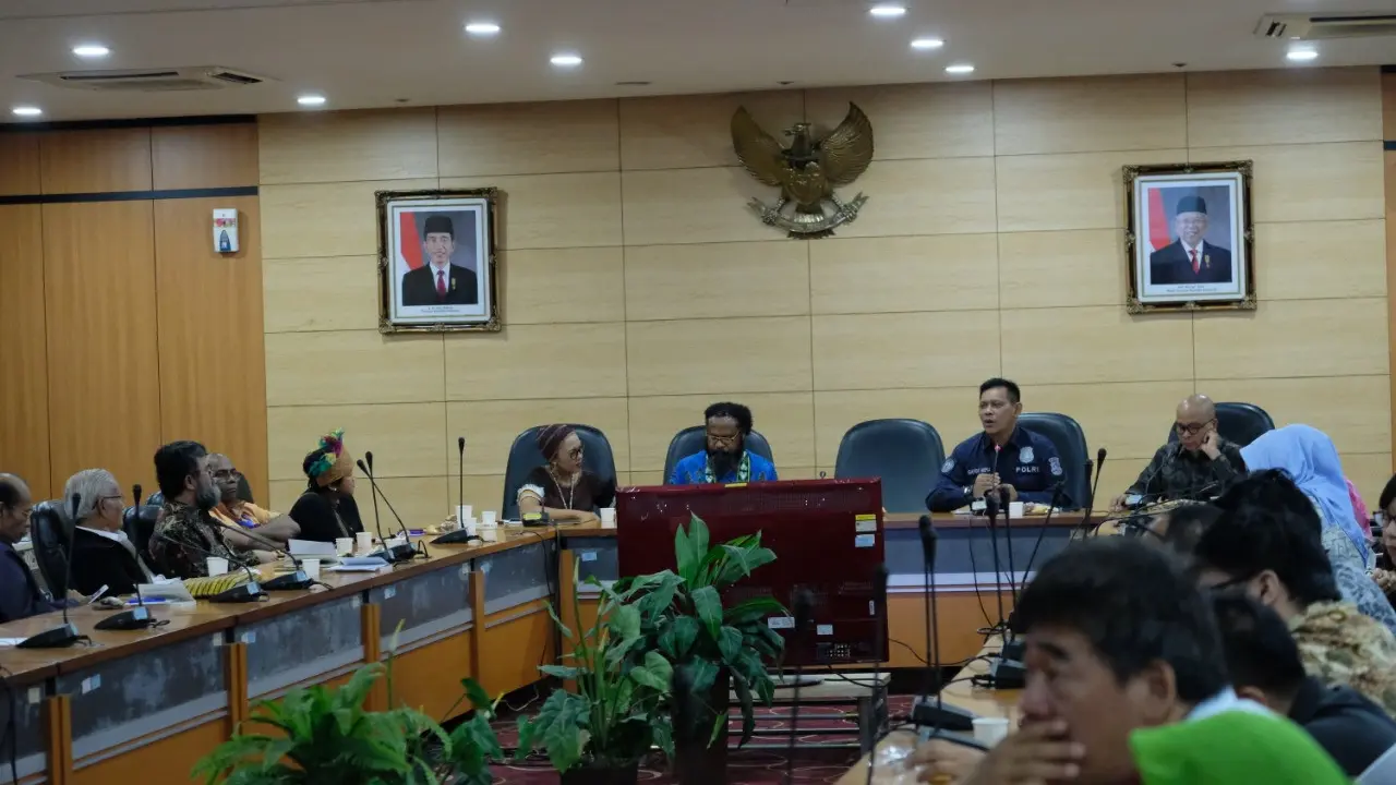 Kasatgas Humas Ops Nemangkawi Polri, Kombes Gatot Repli Handoko. ©2019 Merdeka.com