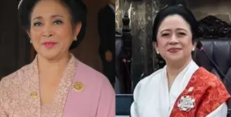 Titiek Soeharto tampil fun dan playful di hari pelantikannya. Ia mengenakan kebaya brokat yang dilengkapi selendang serba warna pink. Kebayanya kemudian dipadukan dengan tas Gucci warna senada. [@bobbykertanegara].
