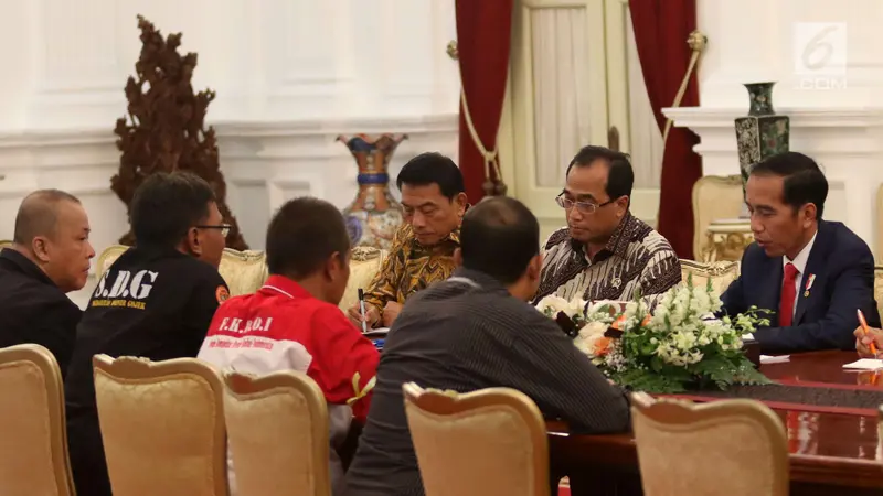 Jokowi Terima Perwakilan Ojek Online di Istana