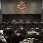 Suasana sidang perdana sengketa Pemilu Legislatif 2019 di Gedung Mahkamah Konstitusi (MK), Jakarta, Selasa (9/7/2019). Sidang perdana kali ini berisi pemeriksaan pendahuluan. (merdeka.com/Iqbal Nugroho)