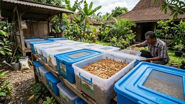 Cara Ternak Ulat Hongkong di Kotak Plastik untuk Pemula/AI Generated