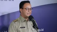 Di Graha BNPB, Jakarta, Senin (25/5/2020), Gubernur DKI Jakarta Anies Baswedan mengatakan perpanjangan PSBB DKI Jakarta hingga 4 Juni 2020 menjadi fase penentu masa transisi menuju New Normal. (Dok Badan Nasional Penanggulangan Bencana/BNPB)