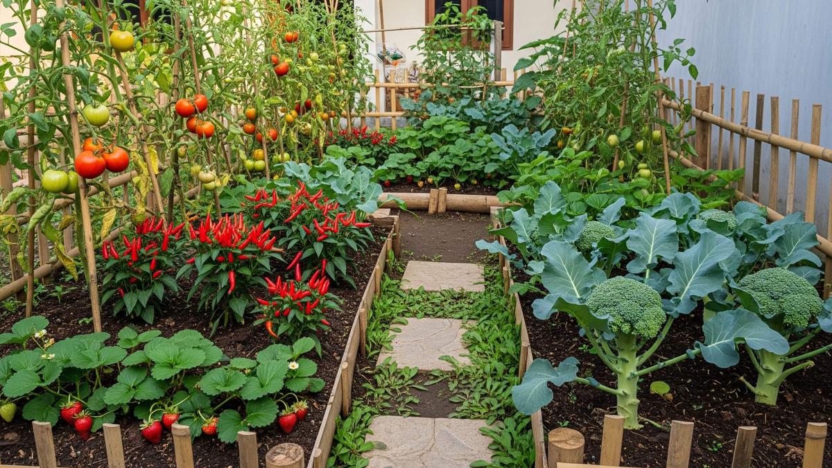 7 Contoh Halaman Rumah Kecil yang Bisa Jadi Kebun Mini Produktif, Panen Sayur Setiap Hari