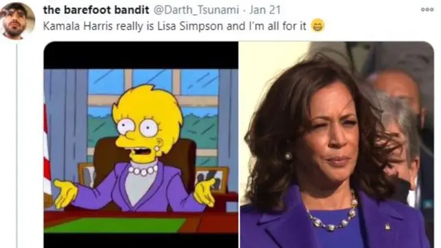 Busana Kamala Harris di Pelantikan Sudah Diprediksi Serial The Simpsons 21 Tahun Lalu?