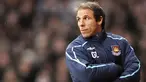 West Ham's Italian manager Gianfranco Zola watches during their Premier League match against Manchester United at Upton Park, London, on February 8, 2009. AFP PHOTO / Glyn Kirk