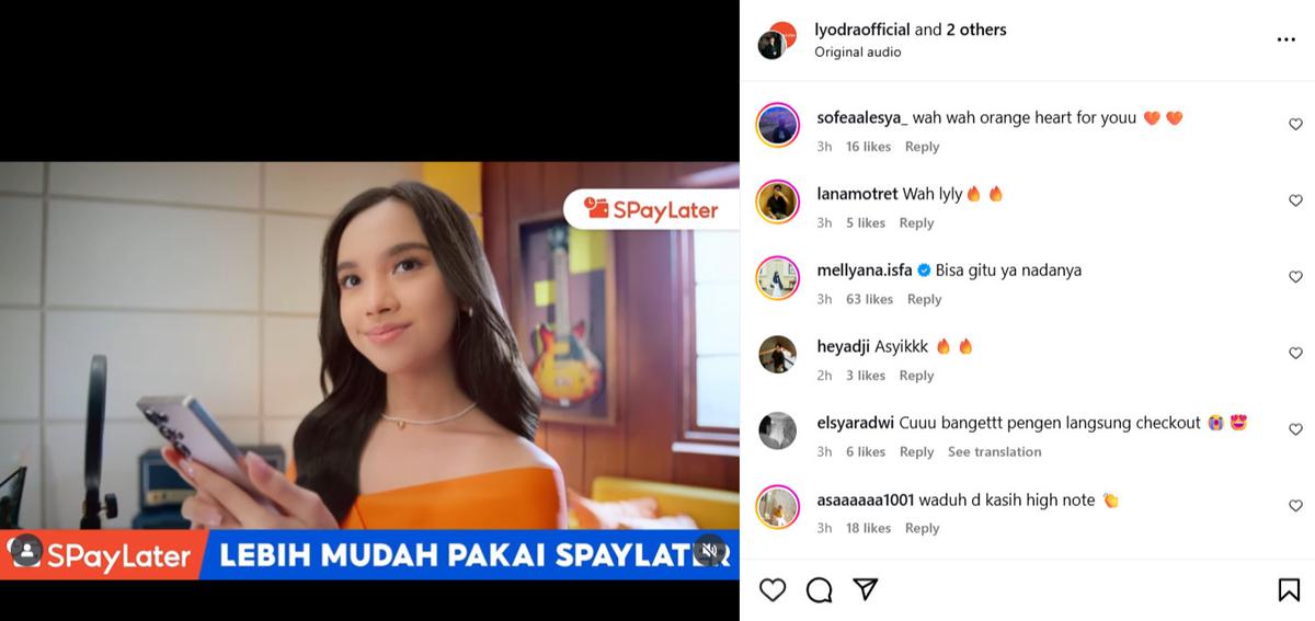 Positive Vibes Banget! Lyodra Bikin Iklan SPayLater Jadi Makin Berkesan