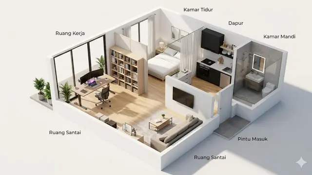 Desain Rumah Anak Muda yang Hobi Kerja