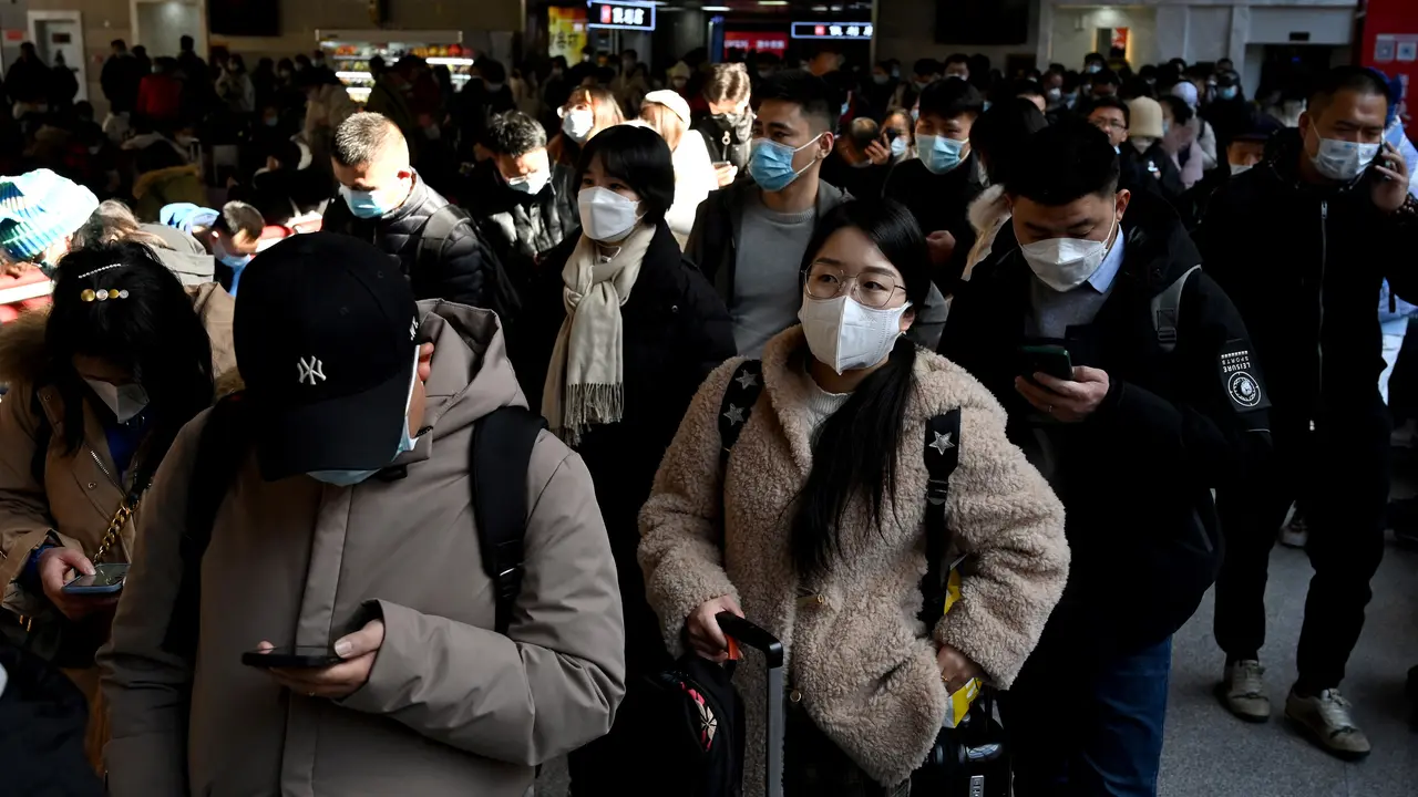 Potret Stasiun Kereta di Beijing Jelang Imlek