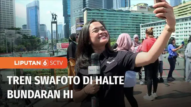 Usai direvitalisasi, Halte Bundaran HI menjadi spot menarik untuk warga ibu kota menikmati akhir pekan. Mereka berswafoto dengan latar belakang Patung Selamat Datang, gedung perkantoran, pusat perbelanjaan, hingga hotel berbintang.