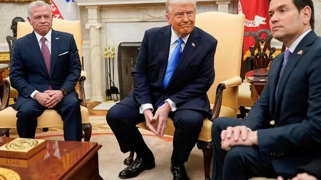 Raja Yordania bertemu dengan Presiden AS Donald Trump.(AFP)