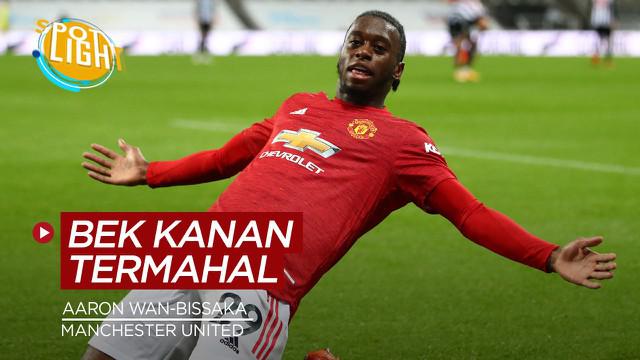 Berita video spotlight yang membahas tentang empat bek kanan dengan harga tertinggi di dunia, salah satunya ialah Aaron Wan-Bissaka.