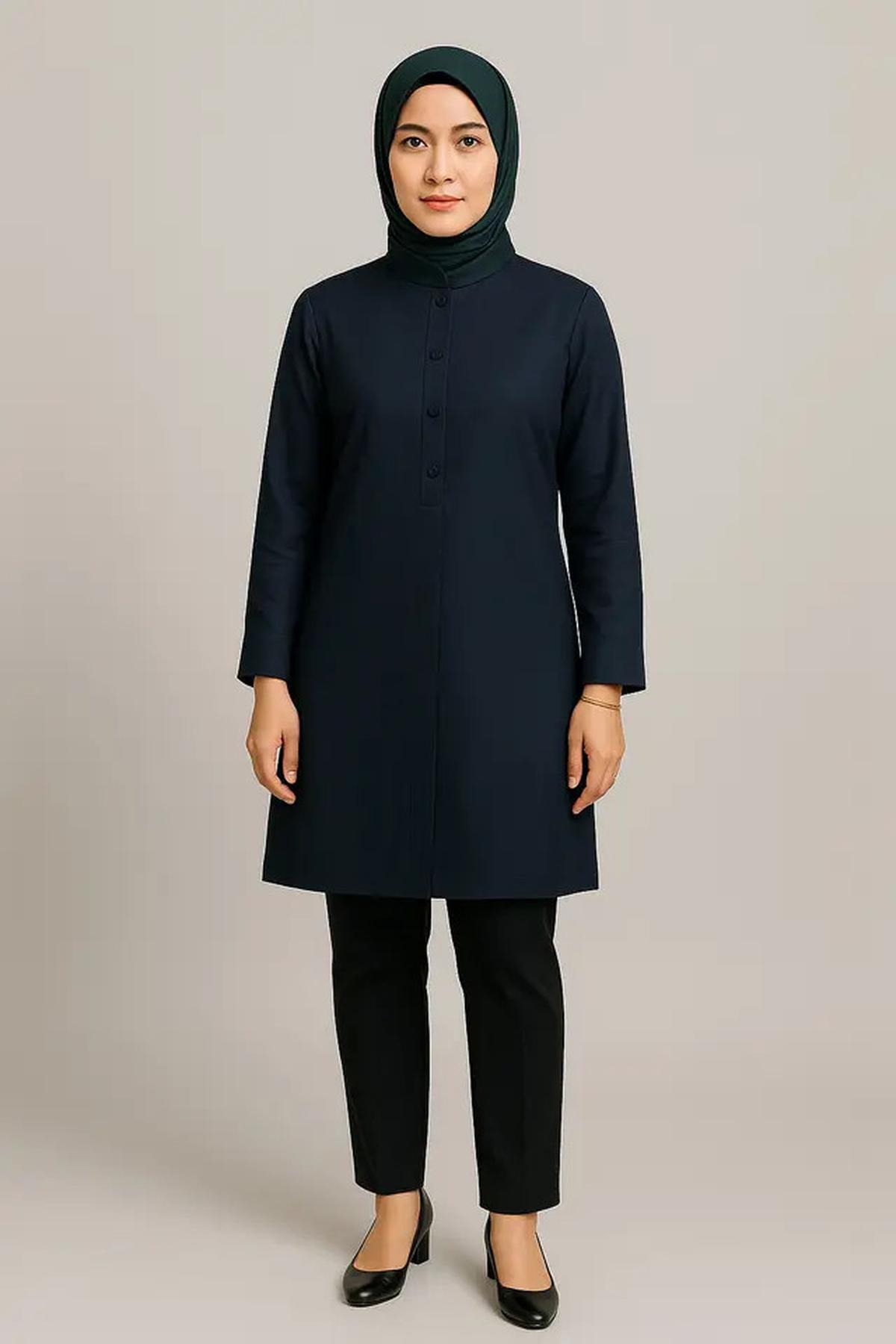 7 Baju Tunik Kantor Berjilbab Modern 2025, Tampil Segar dan Tidak Monoton