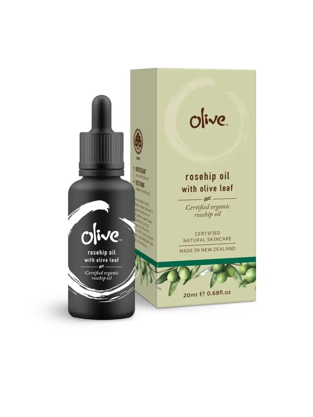 FACE OIL as Moisturizer: Olive Skincare - Rosehip Oil with Olive Leaf