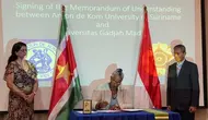 50 Tahun Hubungan Indonesia-Suriname Diwarnai Penandatanganan MoU UGM-AdeKUS