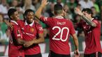 Manchester United meraih hasil maksimal dalam lanjutan Grup E Liga Europa 2022/2023. MU menang 3-2 atas Omonia Nicosia di Tsirion Athlítiko Kentro, Cyprus, Kamis (6/10/2022). (AP/Petros Karadjias)
