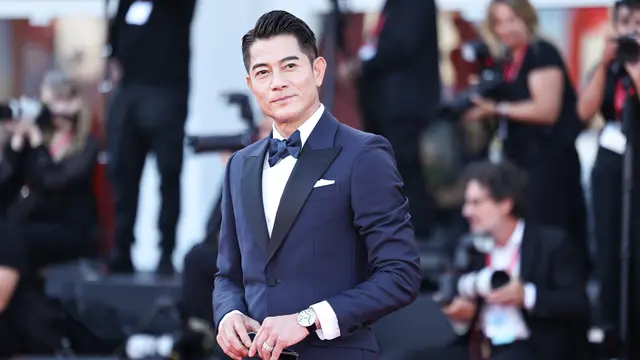Aaron Kwok dalam Festival Film Venesia 2025. (Xinhua/Li Jing)