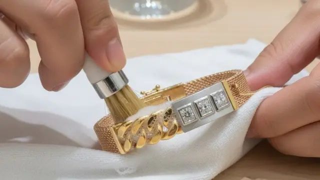 Ilustrasi Membersihkan Gelang (Sumber: Gemini AI)