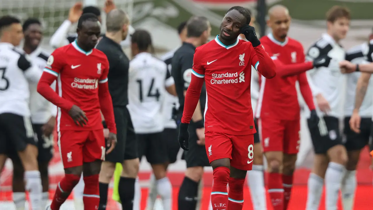 FOTO: Menjamu Fulham, Liverpool Keok Lagi 0-1 - Naby Keita; Sadio Mane; Tim Liverpool