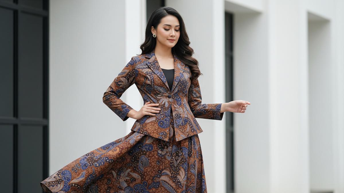 7 Model Atasan Blazer dan Rok Batik One Set, Pilihan Elegan dan Memikat di 2025