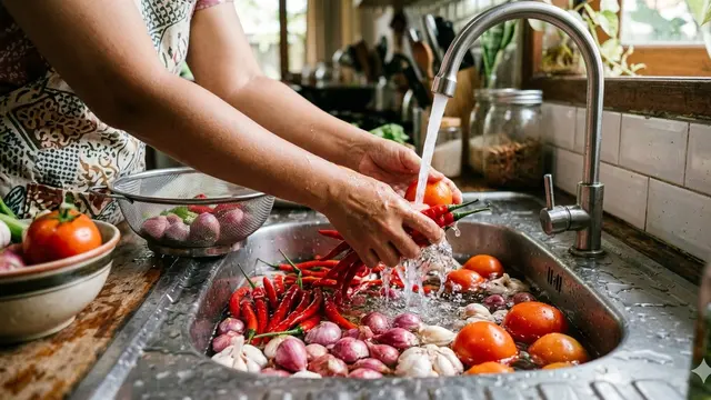 Cara Buat Sambal Ayam Pop Cabai Rebus (Foto: Gemini AI)