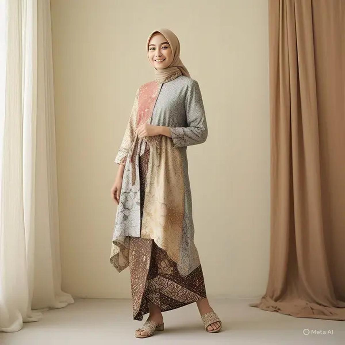 Tips Memilih Hijab &amp; Sandal untuk Lengkapi Model Gamis Batik di Acara Resmi, Perhatikan Ini Supaya Penampilan Maksimal