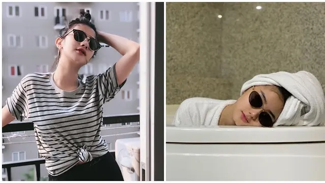 Gaya Ghea Youbi Pedangdut yang Hobi Berkacamata Hitam, Cantik dan Mempesona