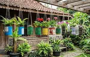 10 Ide Pot Tanaman Gantung dari Barang Bekas yang Mudah Dibuat, Hemat Biaya