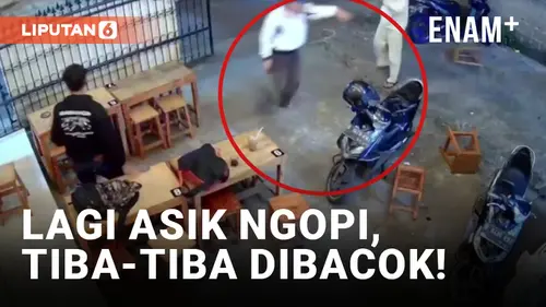 VIDEO: Viral! Detik-detik Pembacokan di Warkop Bekasi