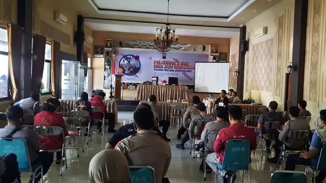 Team Liputan6.com saat memberikan Pelatihan Jurnalistik di Polres Pati