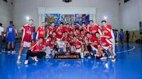 Tim Basket Bhayangkara Brimob meraih juara pada ajang KASAU Cup 2026 Basketball Tournament kategori antar kementerian dan lembaga. (Polri)
