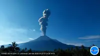 Gunung Lewotobi Laki-Laki Erupsi Kamis Pagi 23 April 2026, Kolom Abu Capai 1.800 Meter