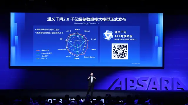 Jingren Zhou, CTO Alibaba Cloud Intelligence Group dalam Apsara Conference 2023 di Hangzhou, China (Alibaba Cloud)