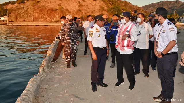 Menteri Perhubungan Budi Karya Sumadi  mengunjungi Pos Lintas Batas Negara (PLBN) Motaain, Kabupaten Belu, Atambua, Nusa Tenggara Timur (NTT), Rabu (20/7/2022). (Dok Kemenhub)