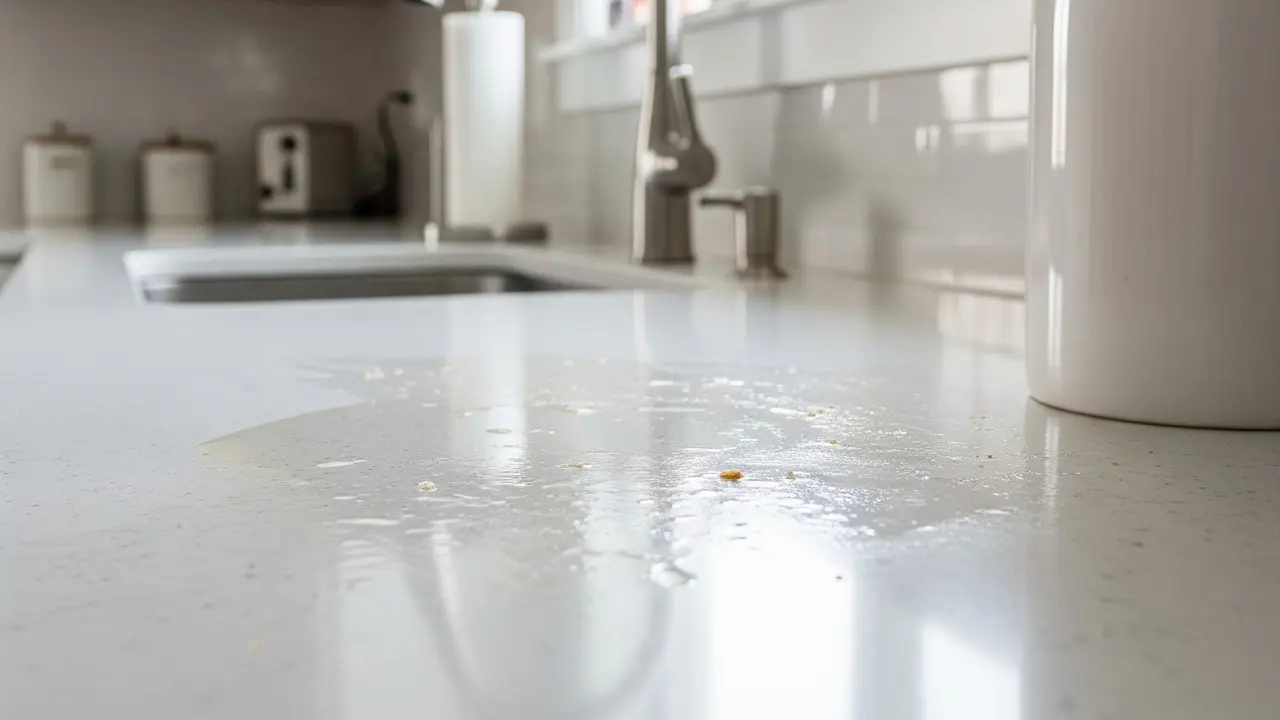 Ilustrasi meja dapur lengket (Image by Gemini AI)