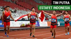 Berita video kecepatan lari Lalu Muhammad Zohri, Fadlin, Eko Rimbawan, dan Bayu Kertanegara pada nomor lari estafet 4x100 meter berbuah medali perak untuk Indonesia di Asian Games 2018.
