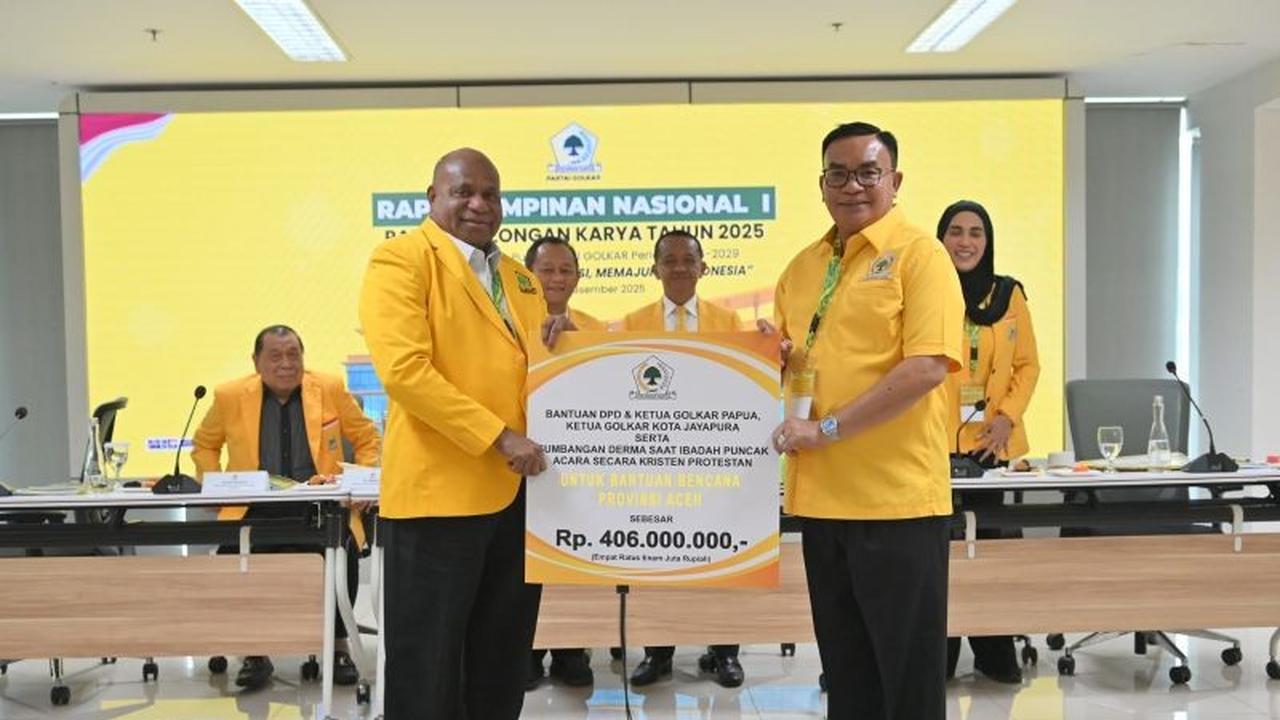 Solidaritas Golkar Papua Aceh: Sumbang Rp406 Juta untuk Korban Bencana