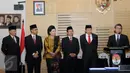 Suasana serah terima jabatan pimpinan KPK di Gedung KPK, Jakarta, Senin (21/12/2015). Agus Rahardjo dkk akan mengantikan Ruki dkk dalam memimpin KPK periode 2015-2019. (Liputan6.com/Helmi Afandi)