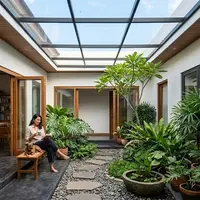 Model Courtyard dengan Skylight. (AI Generated)