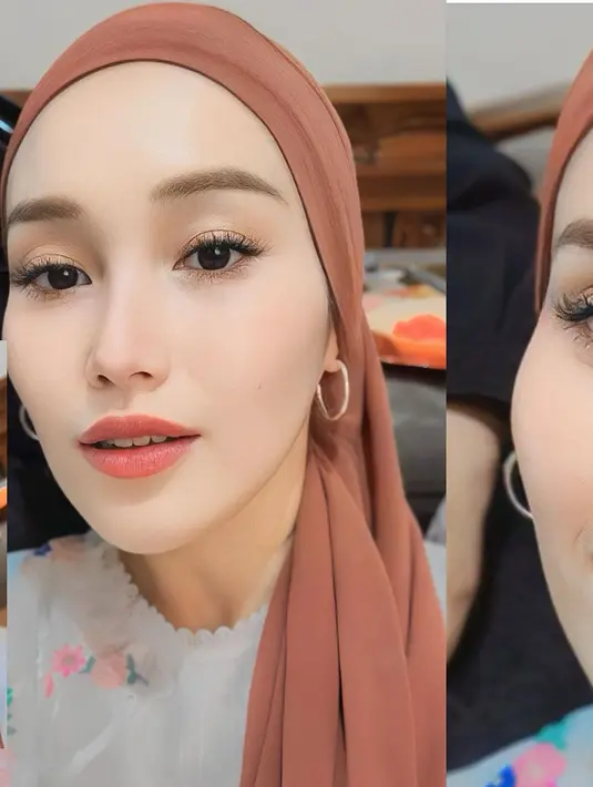 Beberapa minggu lalu, Ayu Ting Ting memamerkan gayanya dengan turban cokelat. [Foto: Instagram/ayutingting92]