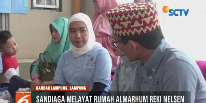 Sandiaga Uno Melayat ke Rumah Caleg PAN Korban Pembunuhan di Lampung