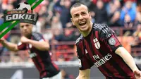 Video replay gol akrobatik yang diciptakan bek kiri AC Milan, Luca Antonelli pada laga melawan Frosinone.