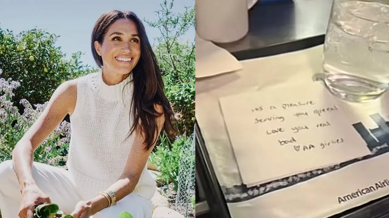 Meghan Markle Beri Catatan Tulisan Tangan untuk Pramugari Saat Naik Pesawat Komersil