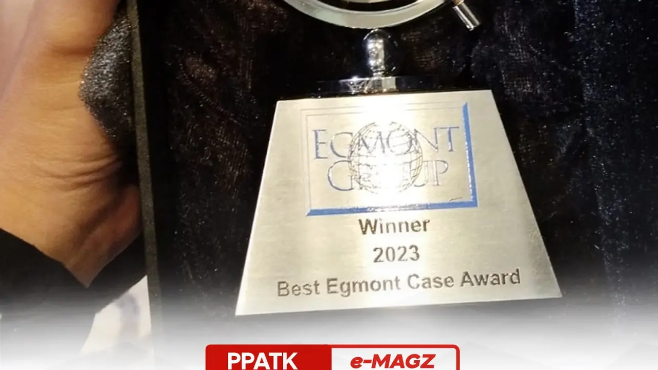 Pusat Pelaporan dan Analisis Transaksi Keuangan (PPATK) juara di kompetisi Best Egmont Case Award (BECA) 2023, yang diselenggarakan dalam 29th The Egmont Group Plenary, pada Kamis, 6 Juli 2023, di Abu Dhabi, Uni Emirat Arab. (Dok PPATK)