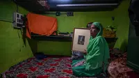 Sultana Begum, perempuan India yang mengaku sebagai keturunan pendiri Taj Mahal, namun hidup dalam kemiskinan. (DIBYANGSHU SARKAR/AFP)