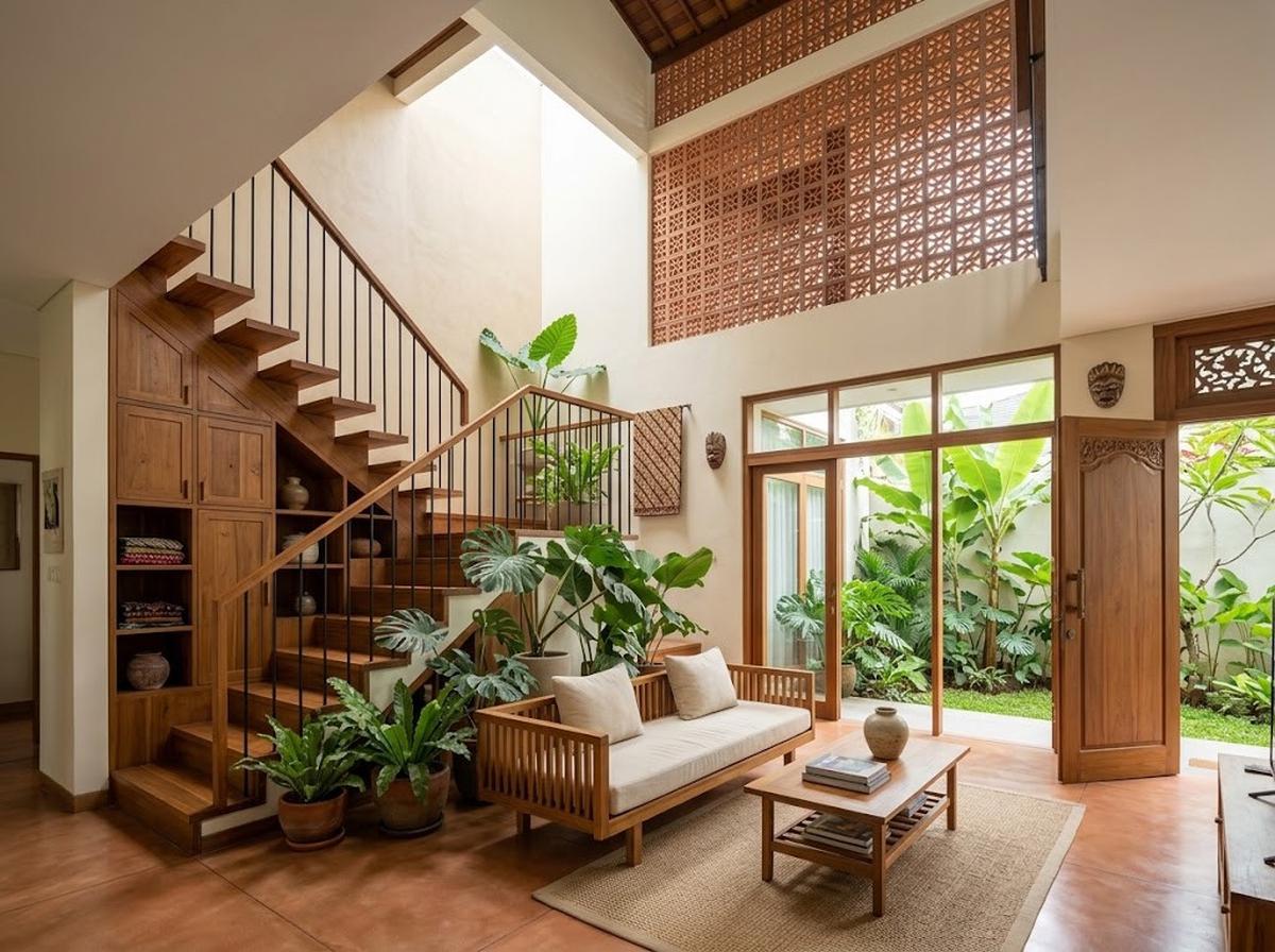 desain rumah kecil anti sumpek dengan ventilasi silang ala rumah pedesaan